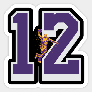 Lakers Number, 12 number of Nunn, Kendrick Sticker